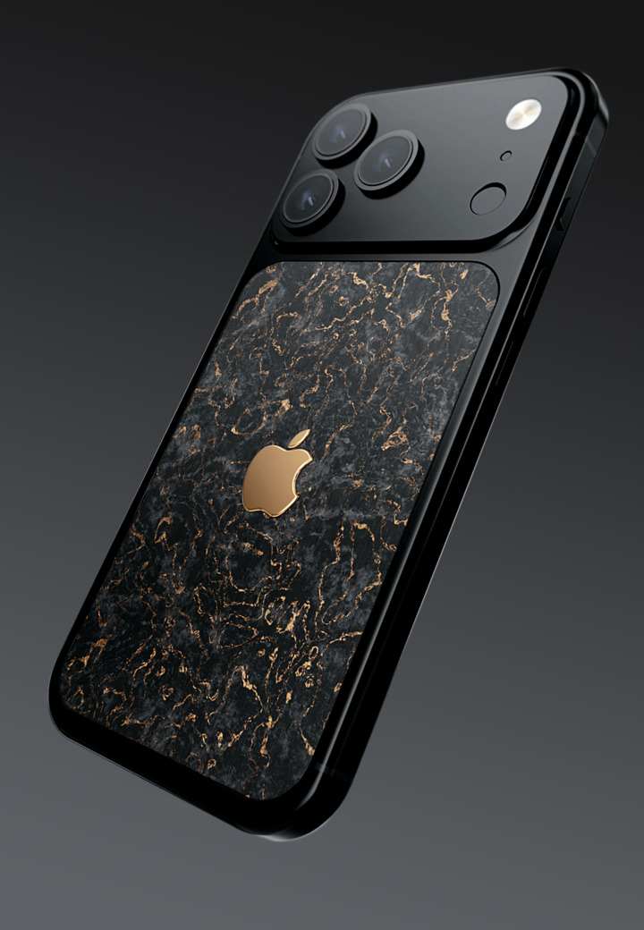 Titanium and Carbon Gold Apple