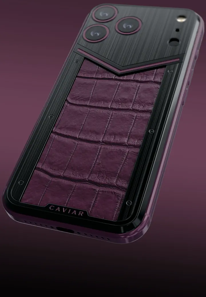 Crocodile Leather Panel Morello
