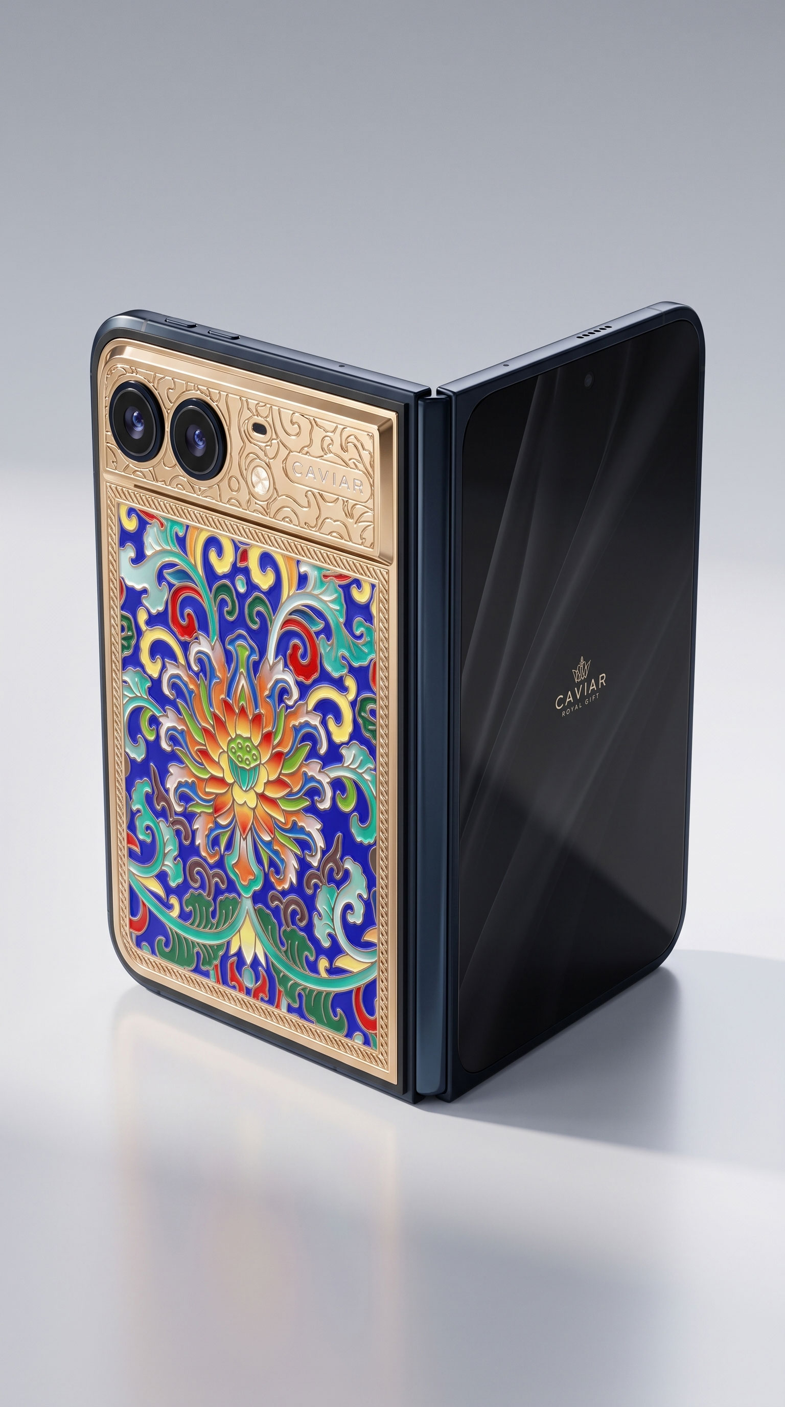 Gold Frame Jingtai Blue